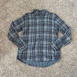 Eddie Bauer Men's Button Down Plaid Shirt